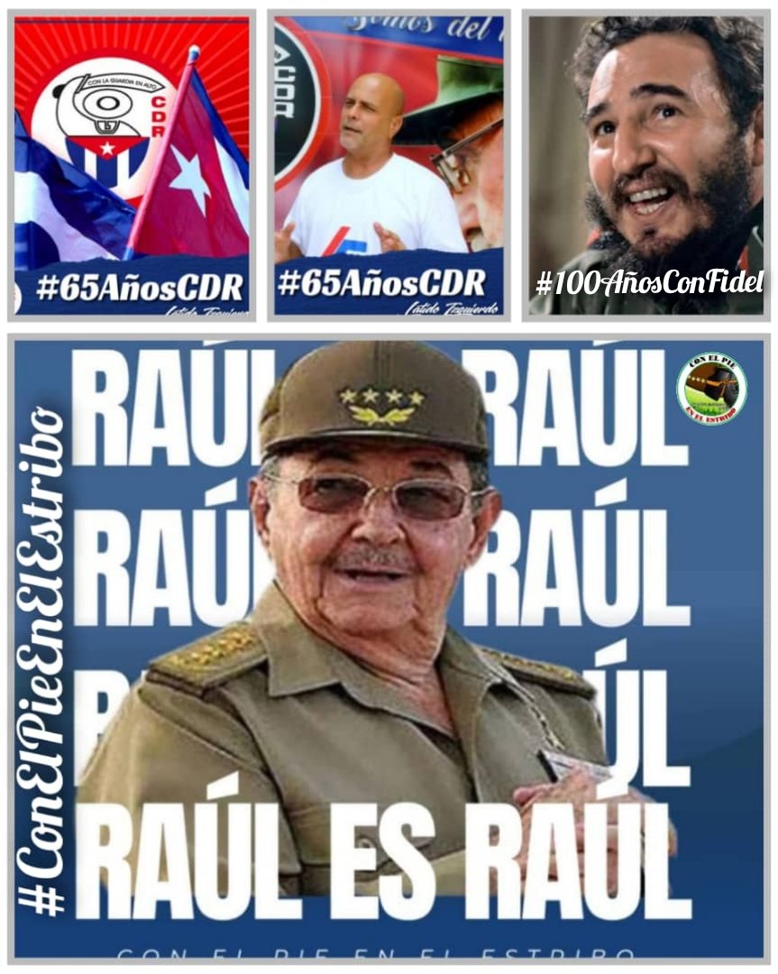 "El enemigo no dejará de trabajar, no va a cambiar”, pero la organización  sí debería modificar sus estrategias para hacer frente a la subversión interna y externa que intenta flagelar a la nación.
 Raúl Castro 28/9/2013
#65AñosCDR
#ConElPieEnElEstribo