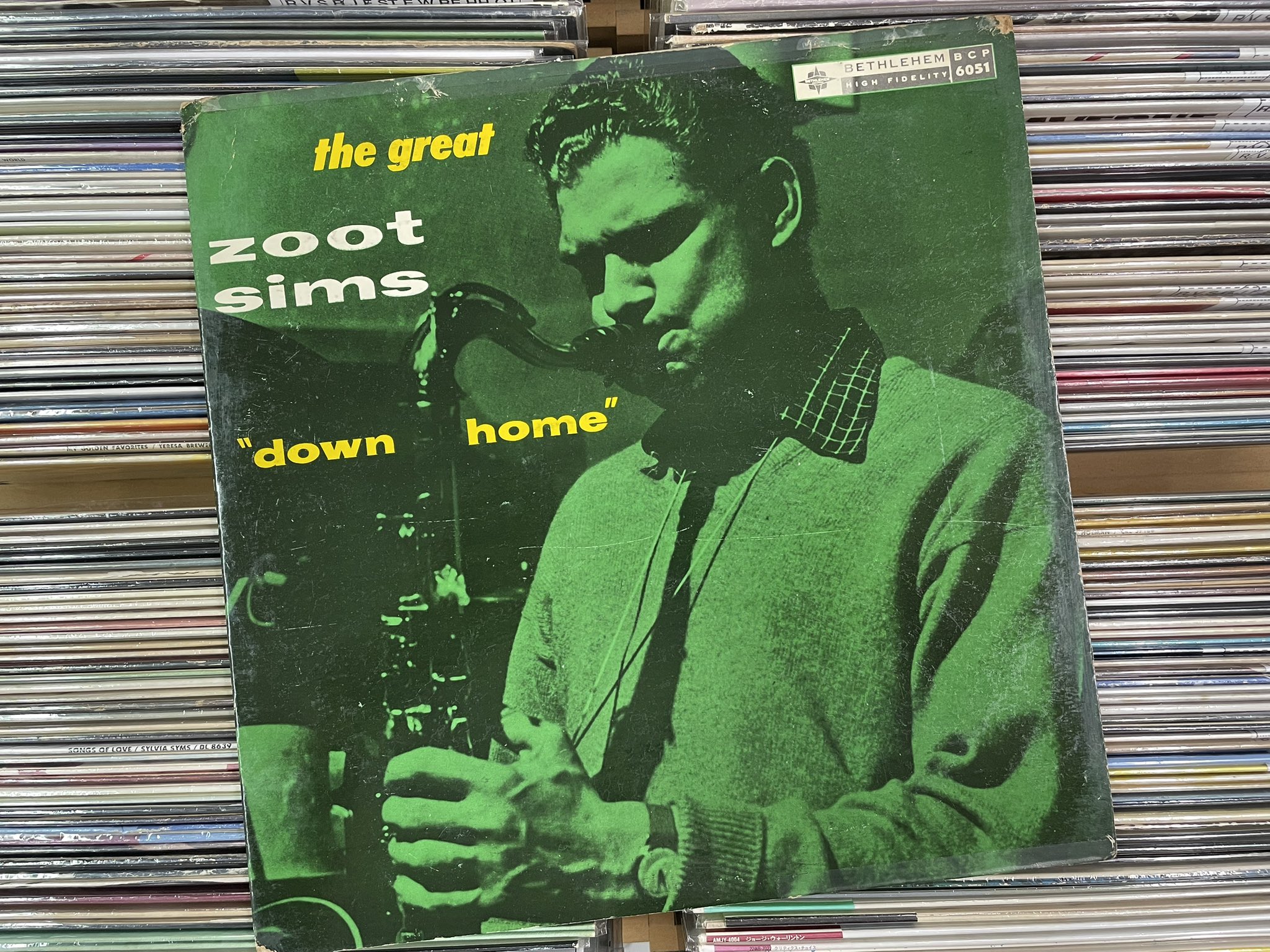 【英国オリジナル】Zoot Sims Down  ZOOT SIMS / Down Home (LP) / Bethlehem | WAXPEND RECORDS