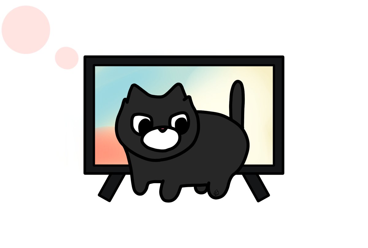 イラスト原画　とても可愛らしい　 「吃驚猫」 いつもより声が小さいような。まさか締め出しちゃった!? 妙に猫