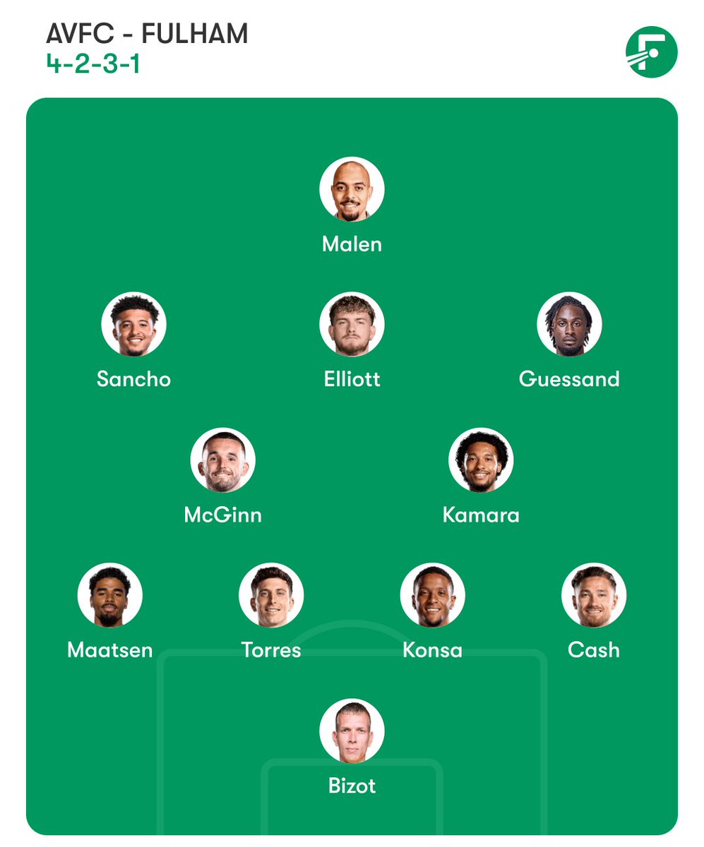 How I’d Line Us Up: 

🟣 Rogers &amp; Watkins Out - No One Should  Be Guaranteed Minutes  

🟣 The Same Back 5 As Bologna  - Clean Sheet &amp; Solid Build Up 

🟣 Sancho In From The Start - Big Chance For Him To Keep The Shirt 

 Massive game, 3 points &amp; nothing less! UTV 💜

#AVFC