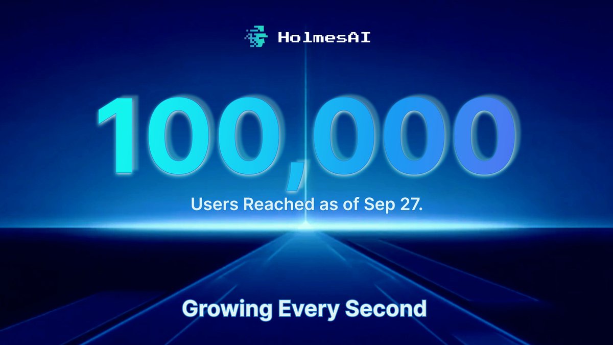 🎉 Big milestone 🎉
HolmesAI has reached 100,000 users！
Together, we’re accelerating the future of personalized AI.
This is just the beginning.