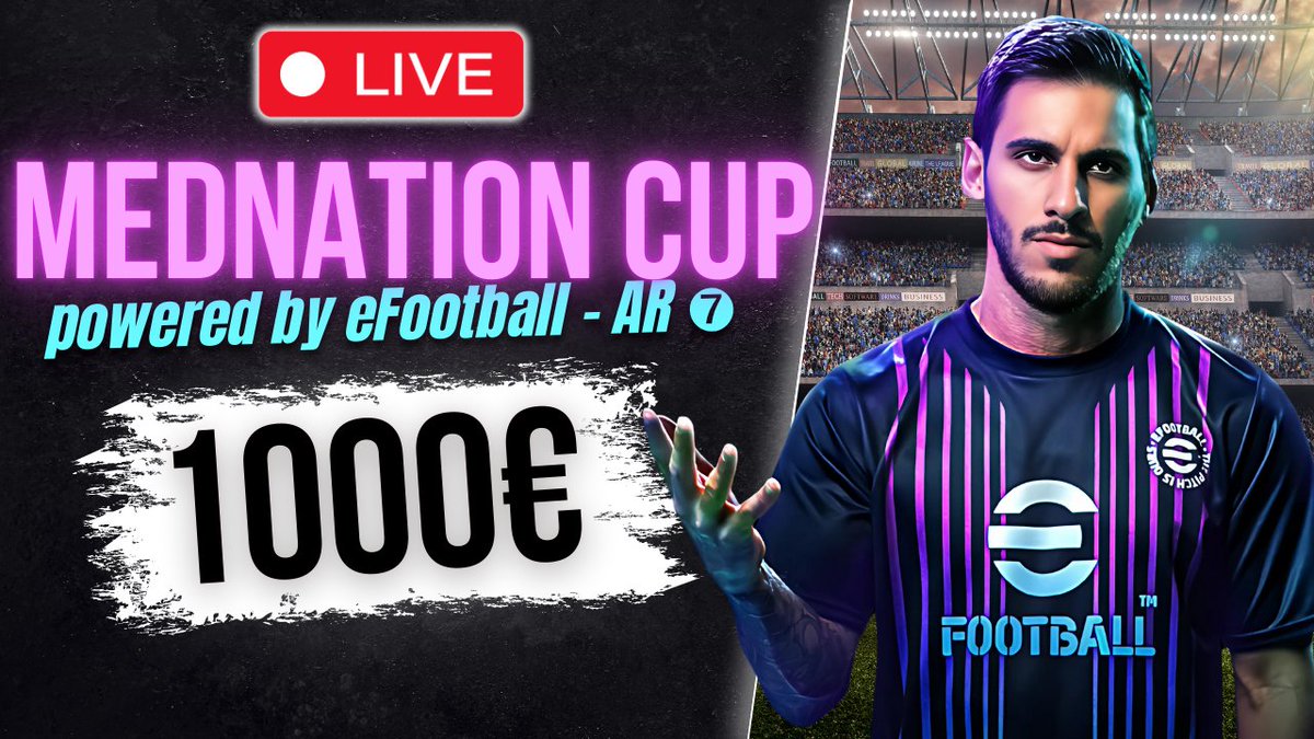🔴 LIVE ON AIR 🔴

1000€ MEDNATION CUP 🏆
Powered by <a href="/efootballpes_AR/">eFootball - AR ➐</a> 

CASH GIVEAWAYS FOR VIEWERS
JOIN HERE 🔽
🟣 twitch.tv/mednasah
🔴 youtube.com/live/h4-t9V2qW…