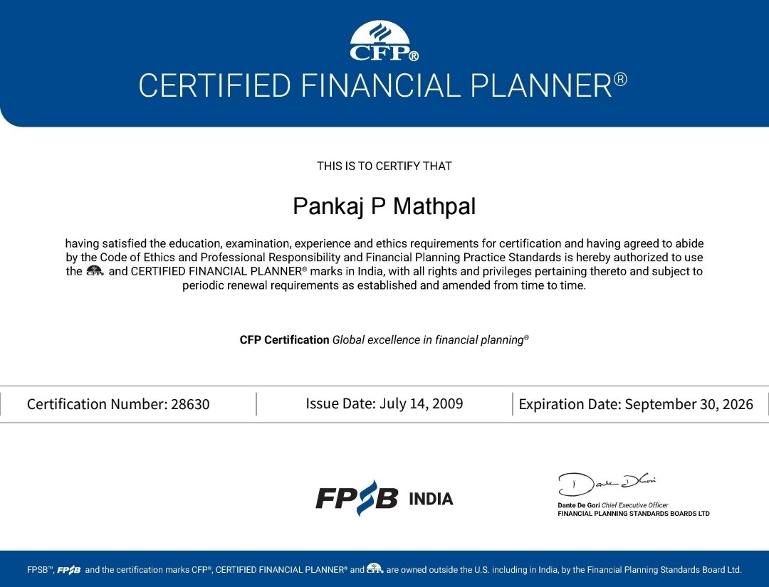 Pankaj Mathpal, CFP® tweet media