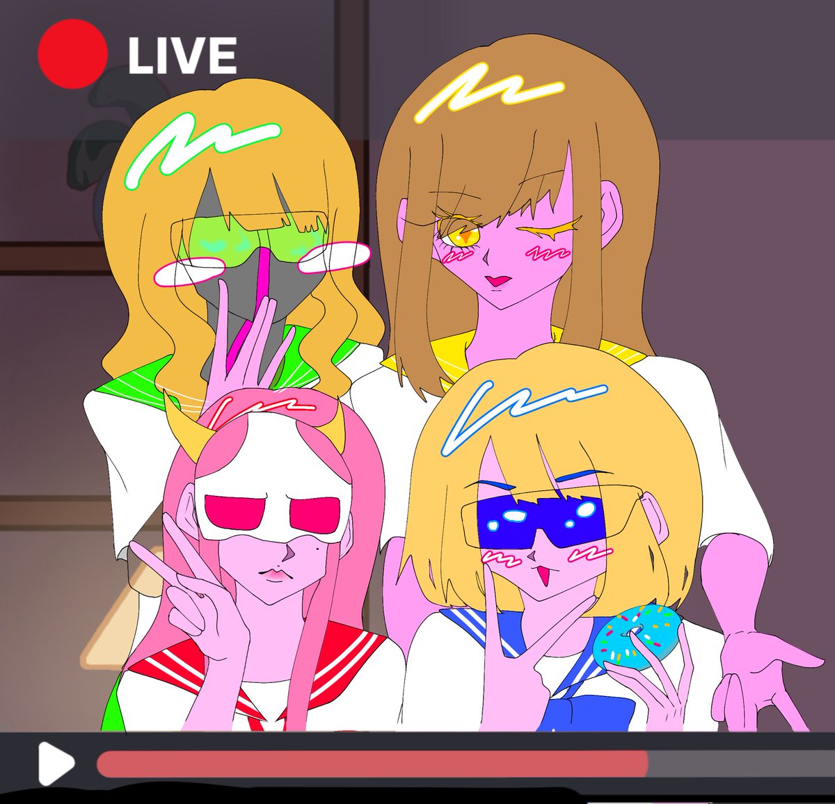 noimaru_FA's tweet image. #MSSP16周年
 #MSSPアート 
ドカ遅刻にも程がありにけるが気持ちだけは…ﾈ💙💚💛❤️
おめでとうございました