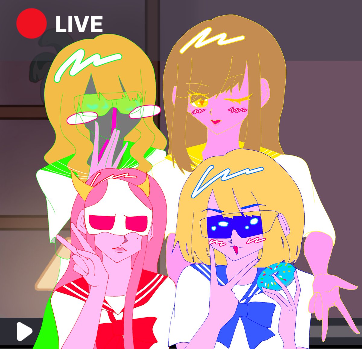 noimaru_FA's tweet image. #MSSP16周年
 #MSSPアート 
ドカ遅刻にも程がありにけるが気持ちだけは…ﾈ💙💚💛❤️
おめでとうございました