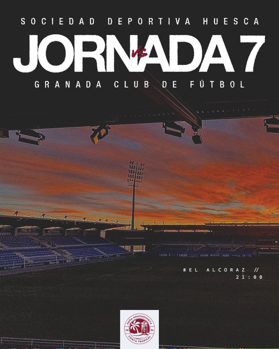 Hoy juega el <a href="/GranadaCF/">Granada CF ❤️⚪️</a>. ¡Hoy es #Matchday! ❤️🤍❤️🤍

Jugamos contra la <a href="/SDHuesca/">SD Huesca</a> en El Alcoraz 🔵🔴