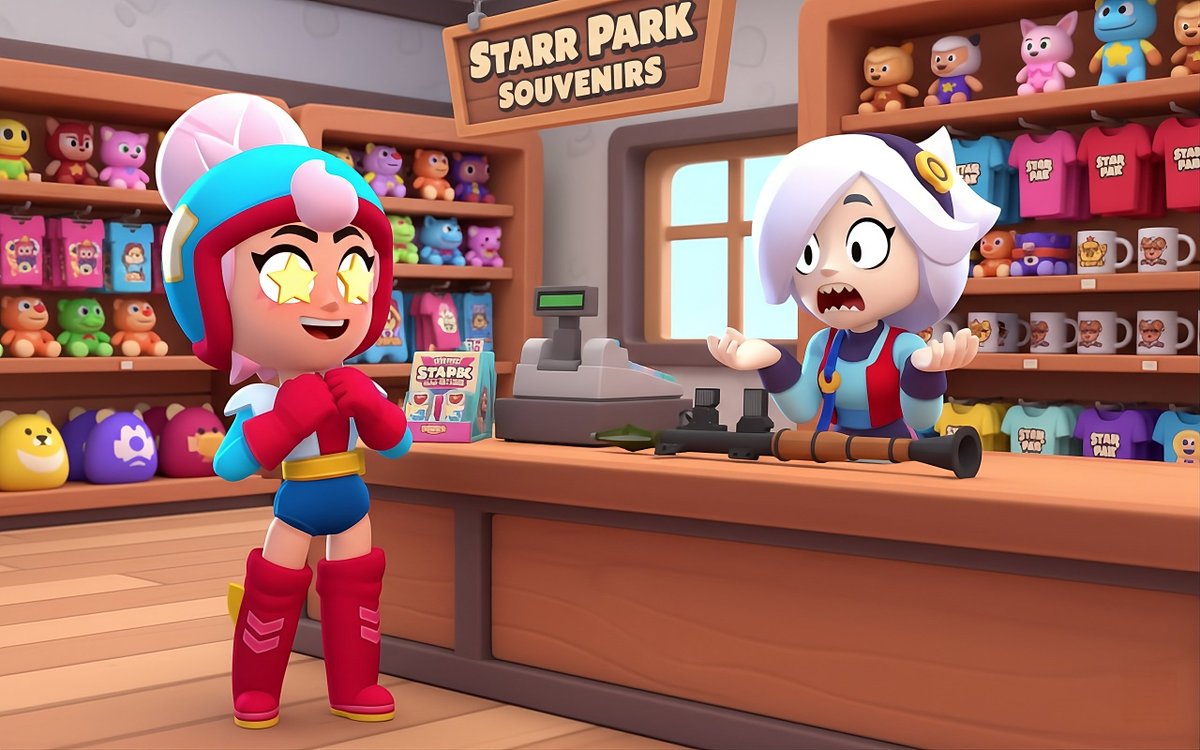 xEmilionx's tweet image. Un día cualquiera, Janet rebuscó entre los estantes de la tienda de regalos, pasando por tazas y llaveros, hasta que sus ojos se iluminaron al encontrar el lanzacohetes que buscaba. 🤩🚀

#IA #BrawlStars #BrawlStarsJanet #JanetBrawlStars #BrawlStarsEdgar #BrawlStarsColette #Cómic