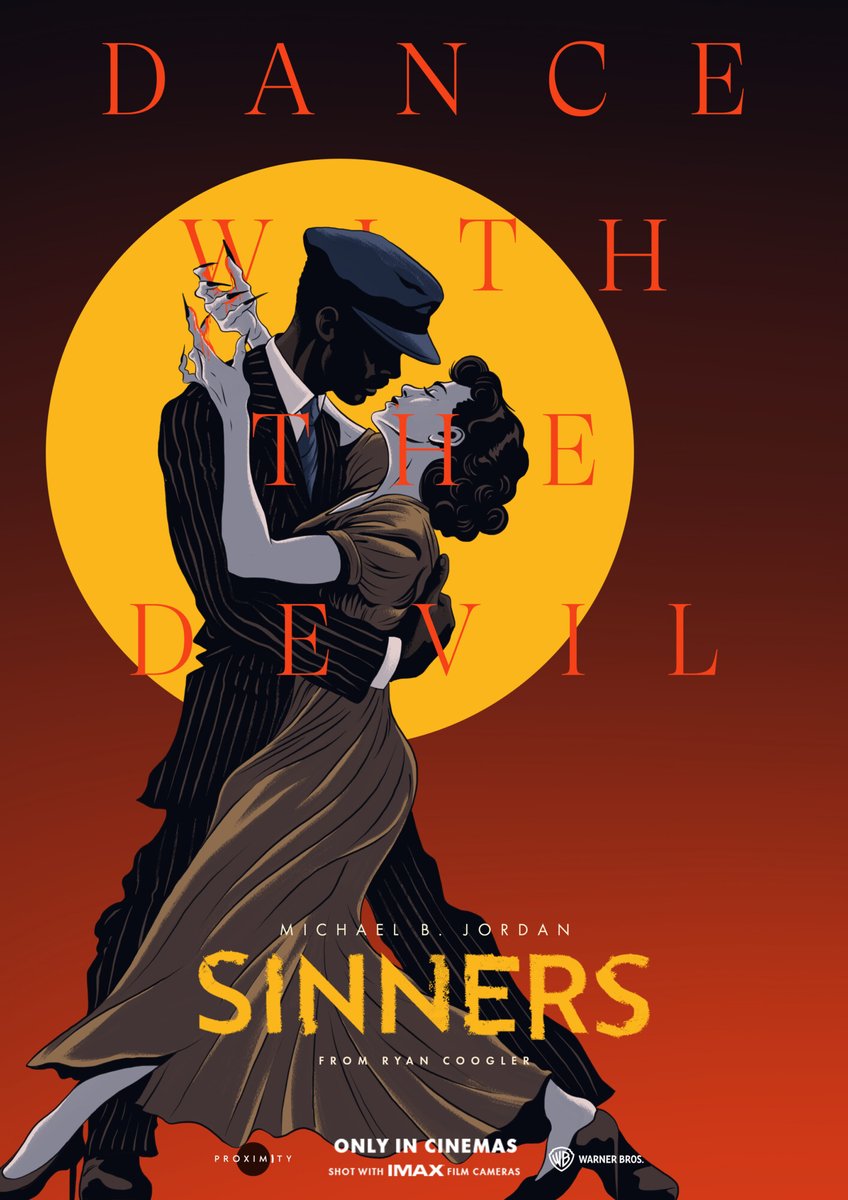N1khlya's tweet photo. A bit late, but I saw #Sinners, and wow !  Ryan Coogler blends horror, blues, vampires, and cultural memory into something wildly ambitious. Not flawless, yes, but when it lands, it lands with style. The atmosphere, the sound design, the mood - it’s immersive to say the least. https://t.co/0jbqXMXLnr