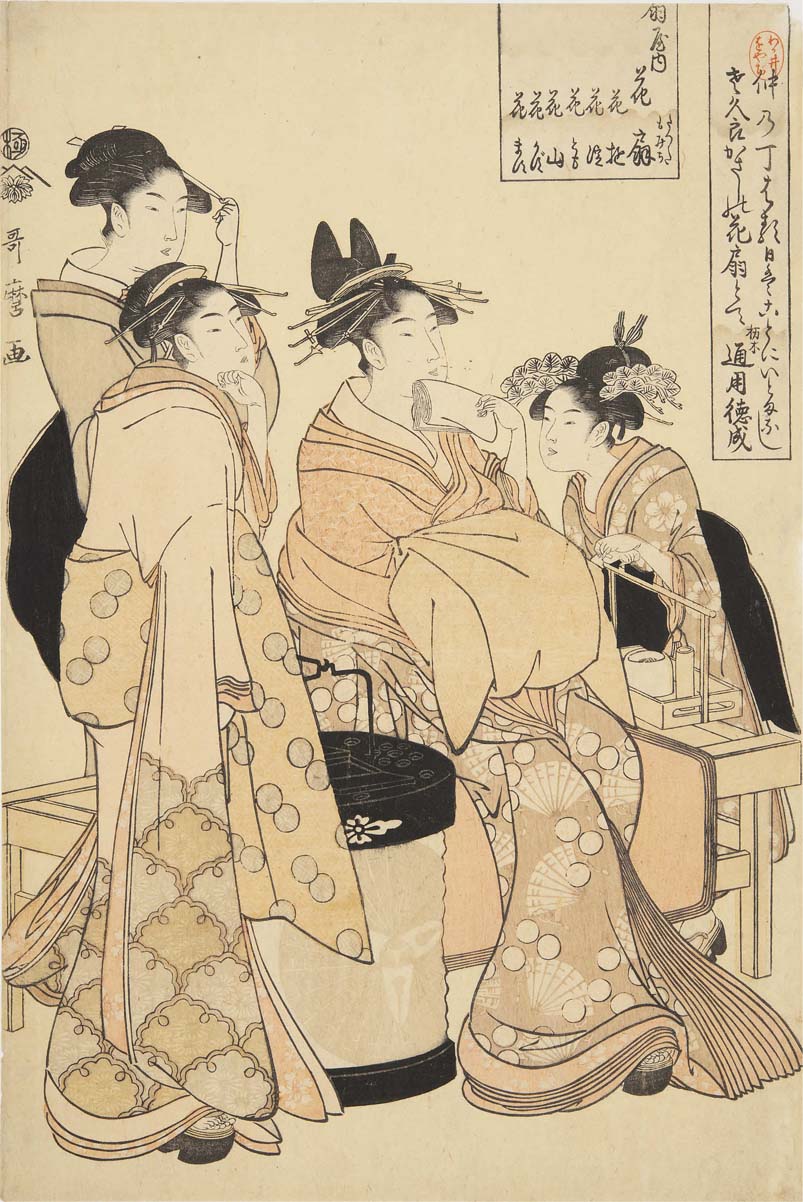 のれん 瀬川 喜多川歌麿 べらぼう 浮世絵 Kitagawa Utamaro（喜多川