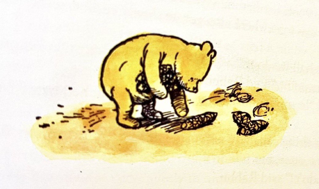 JohnRDallasJr's tweet image. Don’t be too grown-up or stuck-up! 😉
With childlike wonder, engage with A.A.Milne’s microlearning microdoses of #metacognition.
Milne’s brilliant nudges to “think about thinking” are boldly stated to thinly veiled.
Think with Pooh Bear and others in Milne’s Hundred Acre Wood.