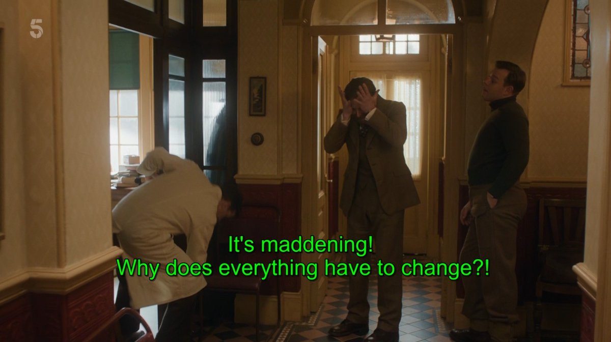 Audrey is there, the keys are in their place and she anticipates his needs. She isn't there and the keys are misplaced and nowhere to be found. This parallel is killing me.
He's literally and metaphorically lost without her. Simple as that.

#acgas
