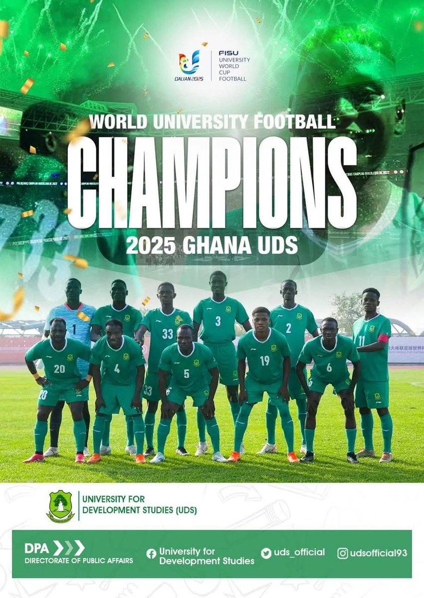 World Champions - University for Development Studies ❤️🇬🇭🎉

#Ghana
