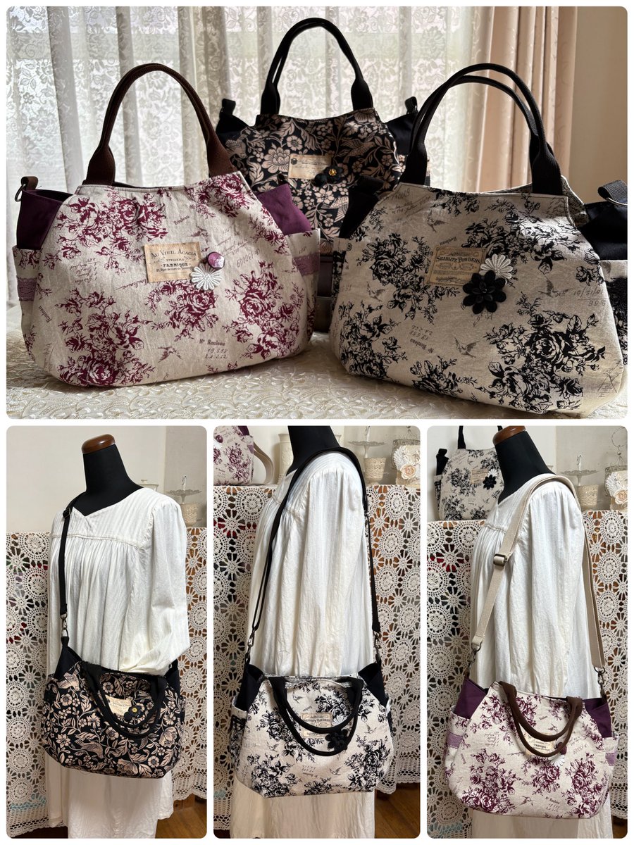 女の子パネル生地♡ハンドメイドバッグ♡ 女の子パネルのハンドメイドトートバッグ(少し大きめ)No.18 - メルカリ