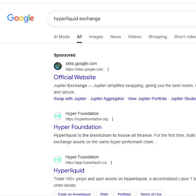 Jupiterrr what is this tactic omg!

SEO your site for Hyperliquid and redirect to your site.

The Perp War is getting nasty.