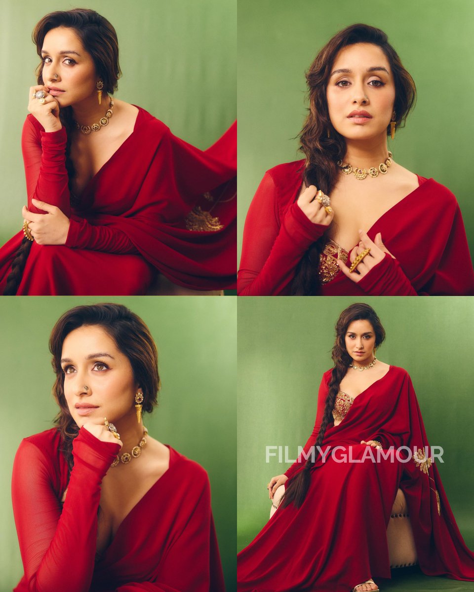 FilmyGlamour's tweet photo. Shraddha Kapoor Exudes Regal Elegance In A Stunning Red Draped Ensemble β€οΈ With Her Dramatic Braid, Gold Accents & Poised Grace β She Truly Looks Like Modern Royalty πβ¨
#ShraddhaKapoor #RegalLook #RedEnsemble #BollywoodGlam #FashionGoals https://t.co/lWeyoyQFpf