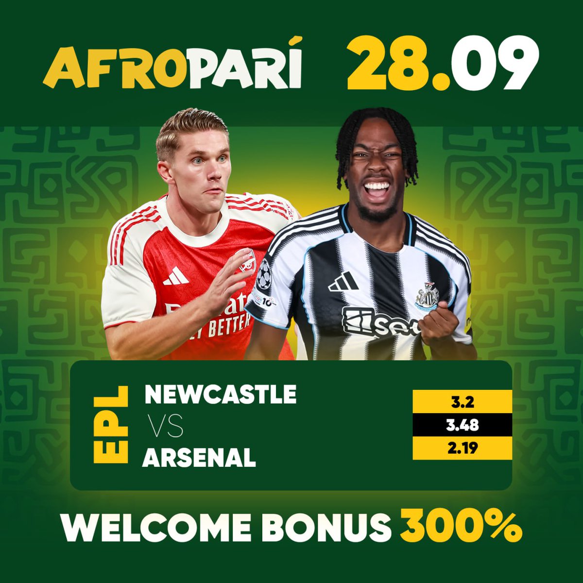 🚨 ON AFROPARI, HERE WE GO!

💥  2.3  Odds ↔️ YGRYU

Need an Account? Register Here: 
shorturl.at/pYrdL

Get App Here: shorturl.at/9W6Ls

Promocode- GAMBITO