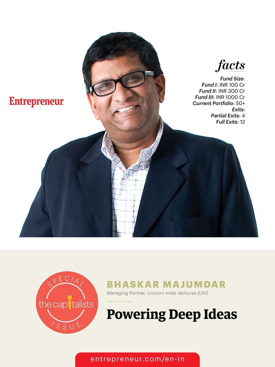 EntrepreneurIND's tweet image. #StartupEcosystem

Founded in 2015, Unicorn India Ventures (UIV) focuses on backing uniquely innovative, early-stage tech startups.

Their core strategy involves entering as the first institutional investor in companies with revenue traction and a clear path to profitability,…