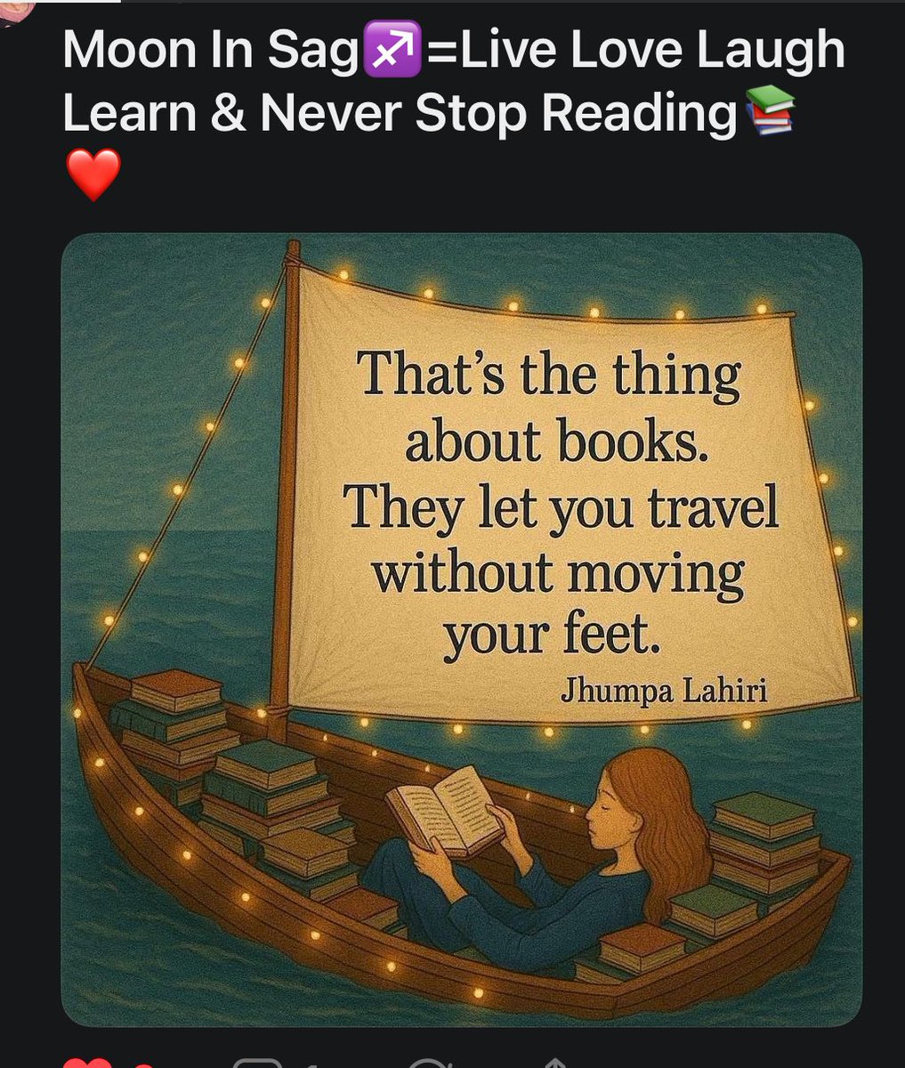 TracyLDiamond's tweet image. 09/28/25 🎂9❤️ Moon In ♐️Sidereal♏️ Live Love Learn Laugh Never Stop Reading Books #Books #Sagitarius #Astrology