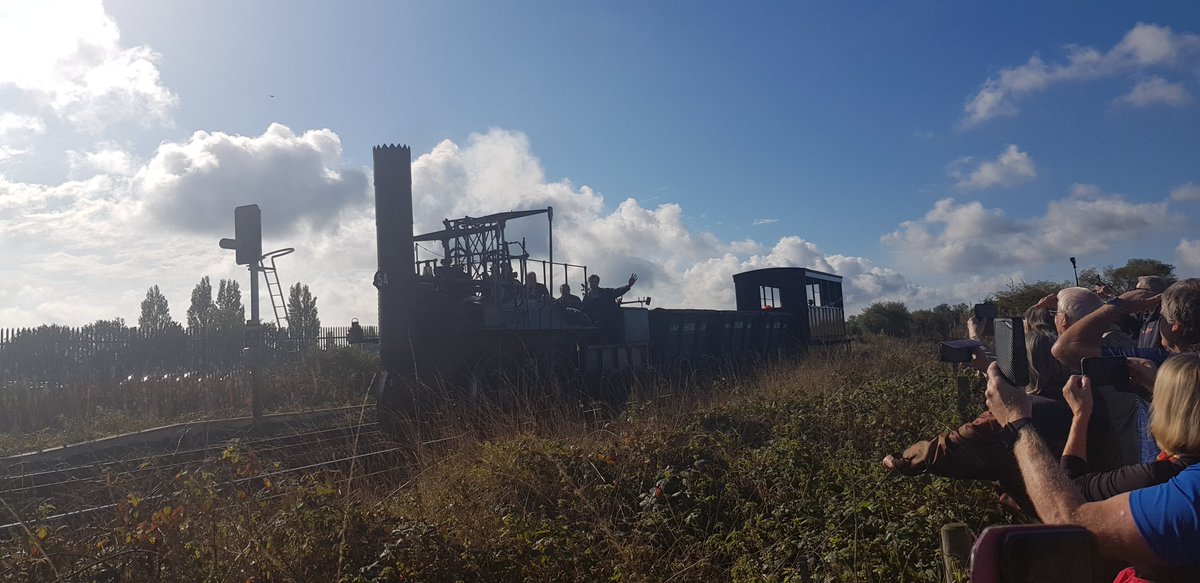 Great to see the crowds out to see Locomotion No. 1 en route to Stockton as part of #SDR200 celebrations.