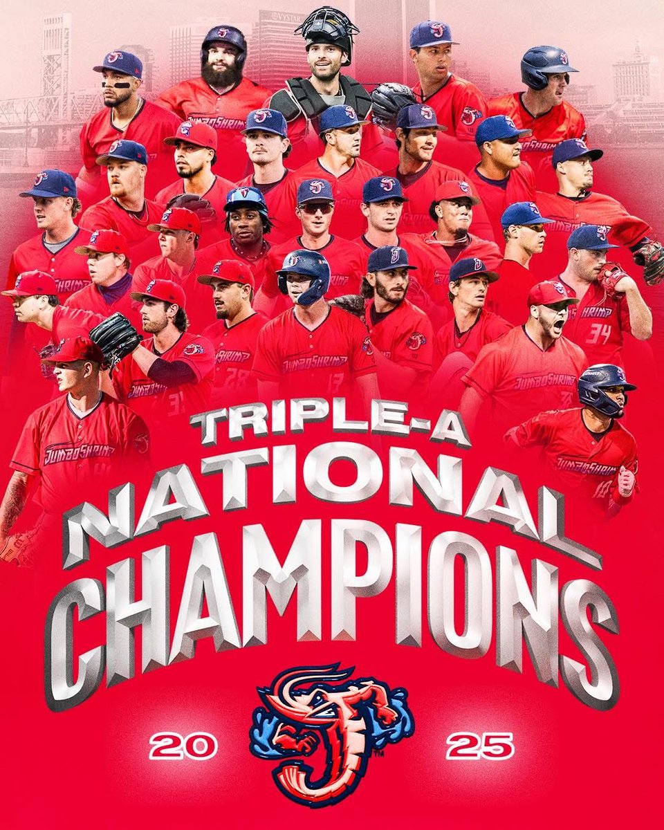 Amazing year! Congratulations <a href="/JaxShrimp/">Jacksonville Jumbo Shrimp</a> and <a href="/kenbabby/">Ken Babby</a> ! Champions💪🏻🎉