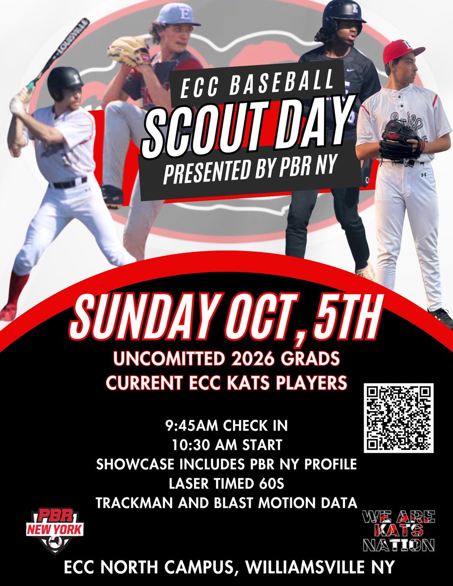 Uncommitted ’26s! come join our PBR Scout/Prospect camp on October 5th! Use the link to sign up. Workout on front of our staff, meet and workout with the team, and see what #KatsNation is all about…on top of getting all the benefits of a PBR Showcase! 

prepbaseballreport.com/event/NY/2025-…