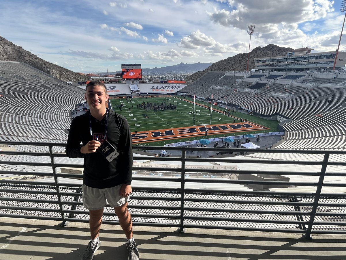 Had a great time at <a href="/UTEPFB/">UTEP Football</a> yesterday. Thank you <a href="/Coach_Cotton713/">John Cotton</a> and <a href="/CoachSWUTEP/">Scotty Walden</a> for the amazing hospitality 

<a href="/NickGatto/">Nick Gatto</a> <a href="/chrisroberson44/">Chris Roberson</a> <a href="/CoachHaack09/">Brooks Haack</a> <a href="/SaulsCoach/">coach.sauls</a>