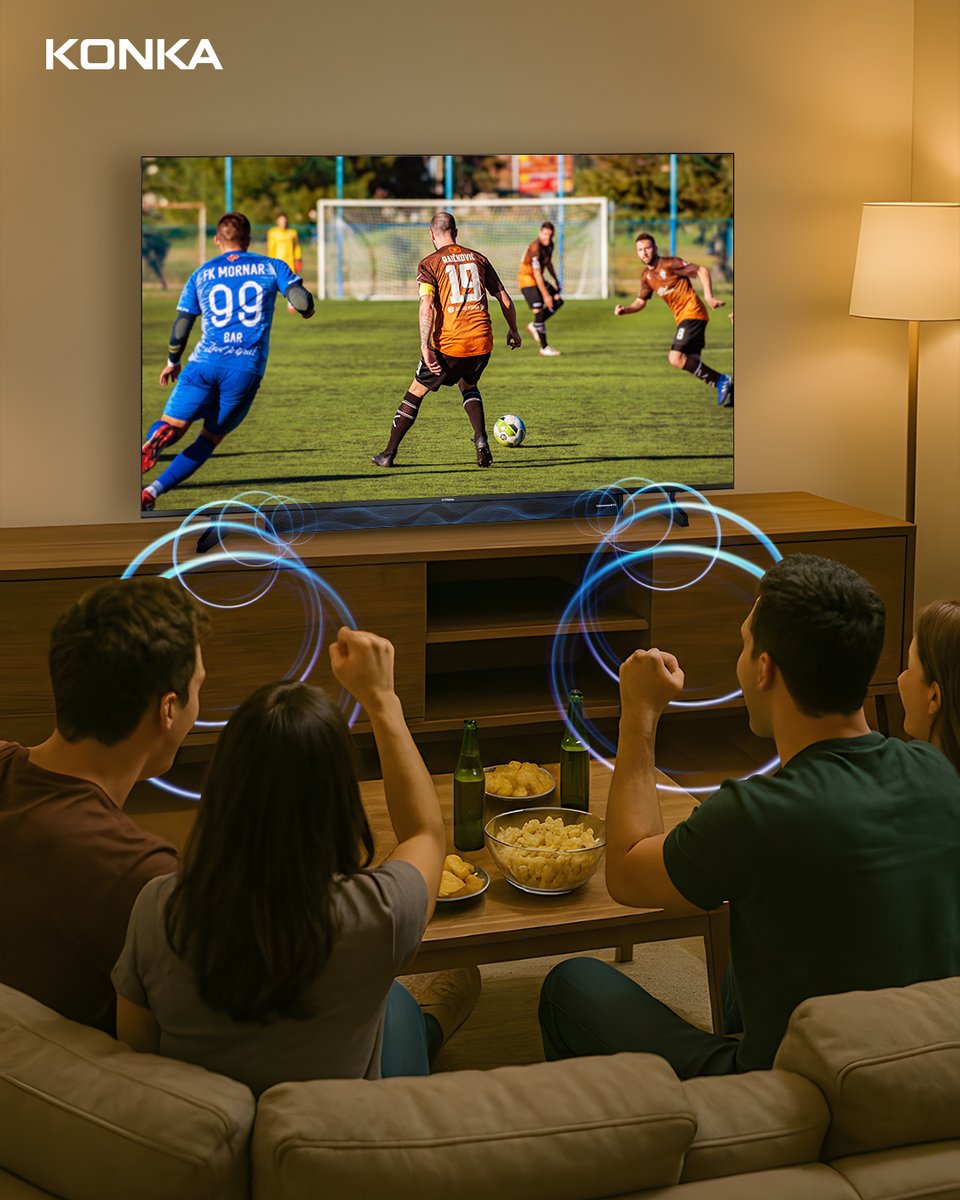 KONKA_Global's tweet image. Bring friends, bring the game, bring the energy.
KONKA TV makes every watch party unforgettable.

#KONKA #HomeCinema #SimpleSmart #homeappliances #SmartTV #HomeTheater #SmartLiving
