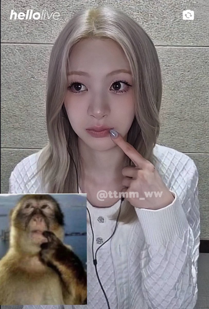 seeun doing the monkey pose🙊
with new hair color～

#STAYC #세은 #seeun