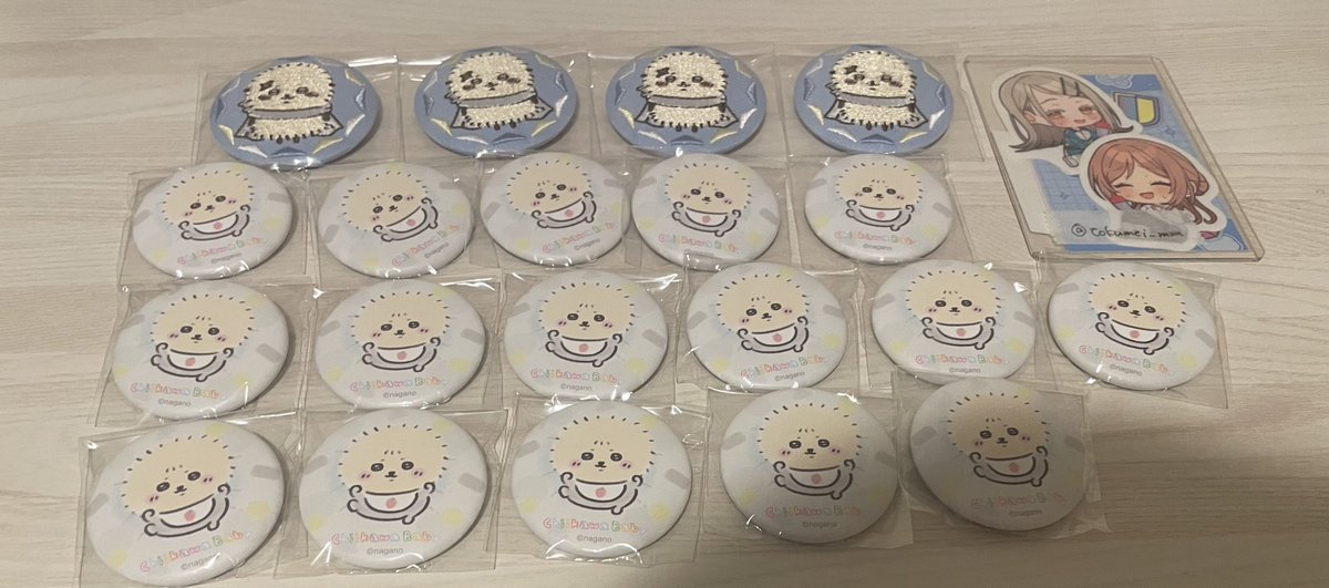 【譲渡•買取】ちいかわBaby おねんね缶バッジ

譲 ラッコ16点（刺繍バッジ4点はおまけでおつけします）

求 まとめて4800円＋送料

郵送でのお取引のみ
☑︎PayPayマネー or銀行振込
お気軽にお声掛けください。