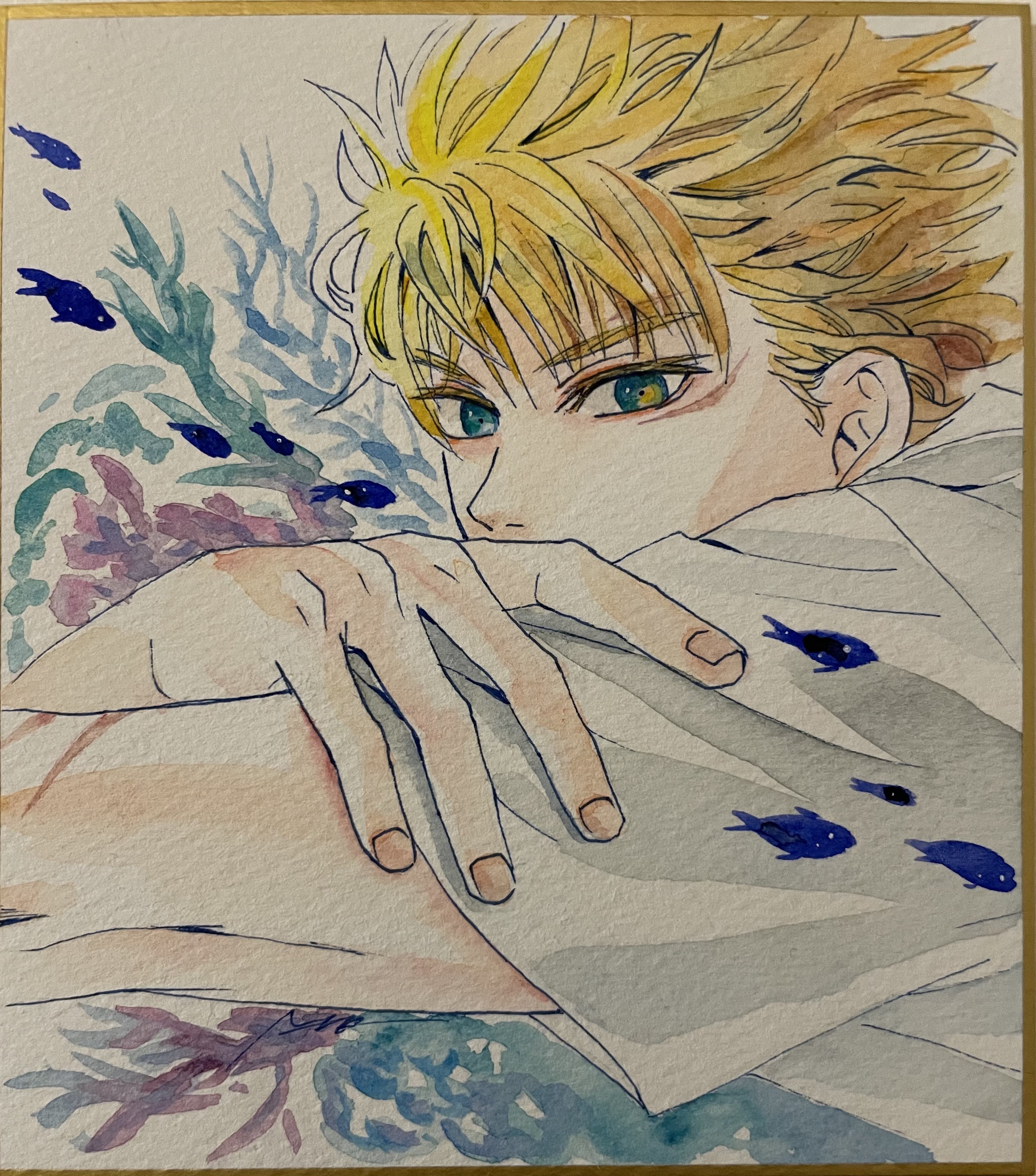 『挑む（のぞむ）』　　水彩肉筆画 mayuzo on X: 
