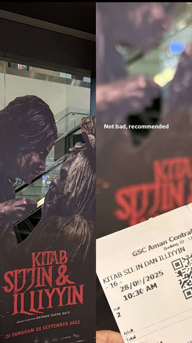 Knp xde org tgk / hype movie ni, mostly stiap waktu tayangan x rmai org
for me not bad, it’s recommended to watch, the storyline, the horror, the jumpscare and also the part “ustaz berubat also good” , you guys should try to watch it, yg mna dh tgkk blh bgi review dkt bwh😁