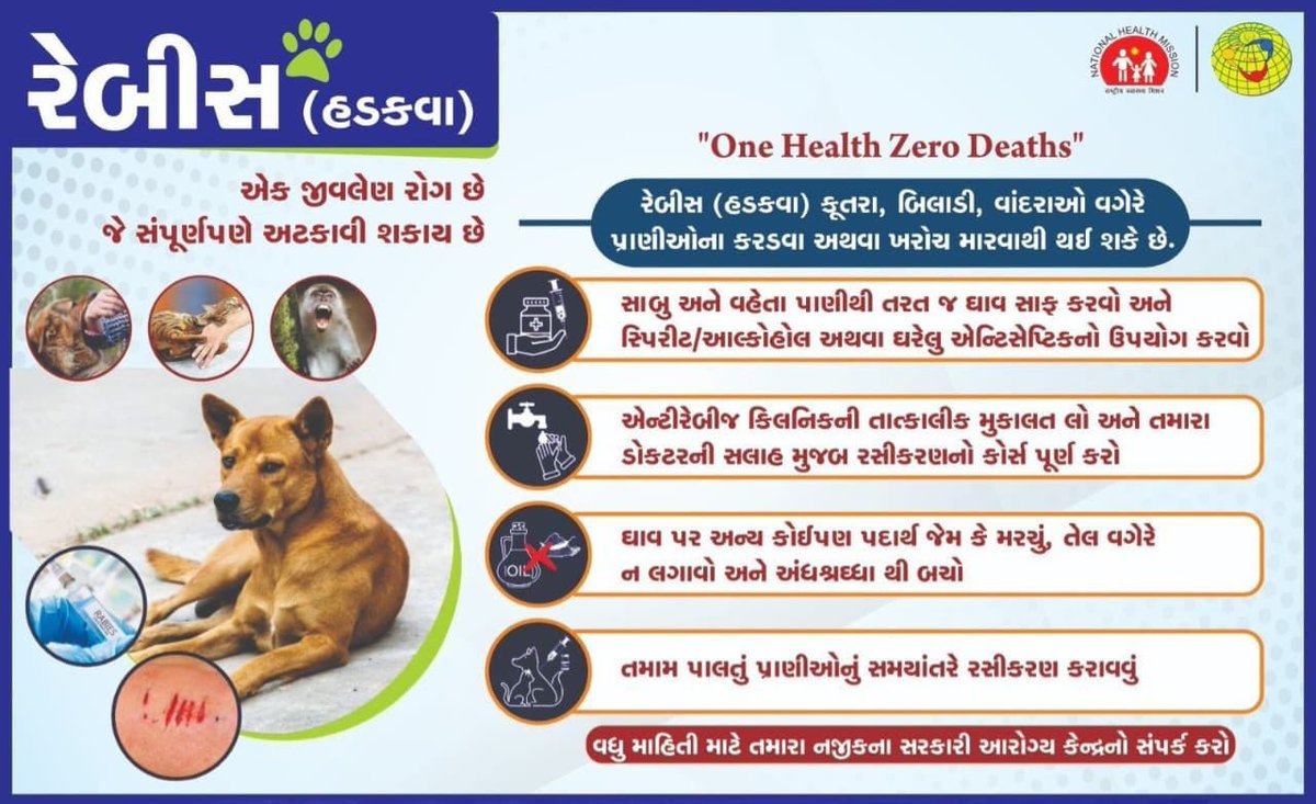 #વિશ્વ હડકવા દિવસ...
 #WorldRabiesDay  28 sept. 2025 <a href="/CollectorMeh/">Collector Mehsana</a> <a href="/ddo_mehsana/">DDO Mehsana</a> <a href="/HealthDeptGuj/">Health Department Gujarat</a> <a href="/NHMGujarat/">NHM Gujarat</a>