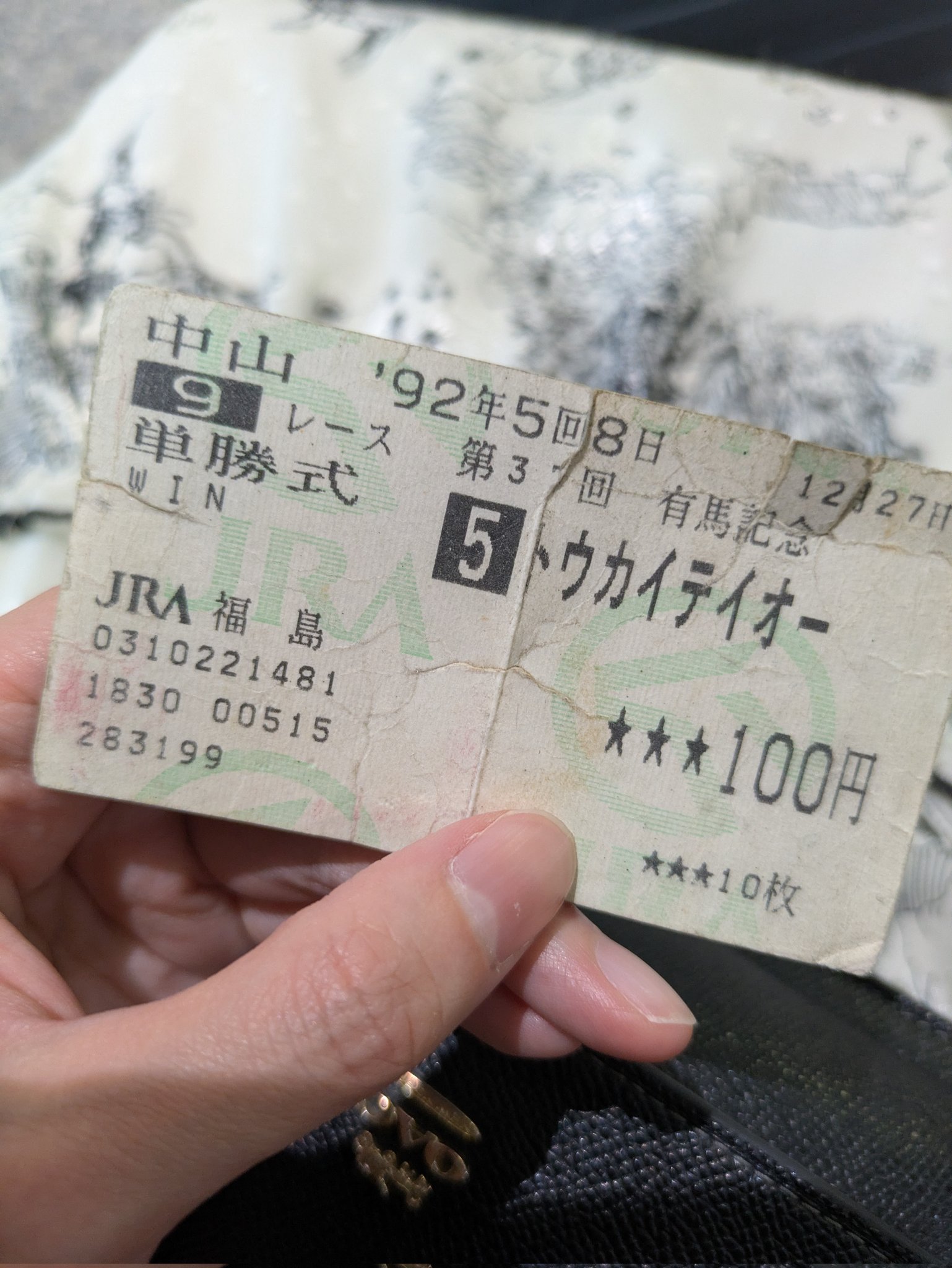 阪神11レース トウカイテイオー 単勝券 100円 阪神11レース トウカイテイオー 単勝券 100円 阪神11レース