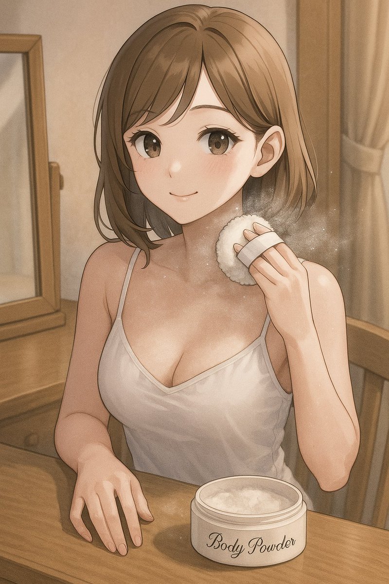 PowderManiax's tweet photo. パウダーを塗ってるシーンってあまり画像ないよね。最近作るの楽しくなってきた（笑） https://t.co/Kx2s5jzBm7