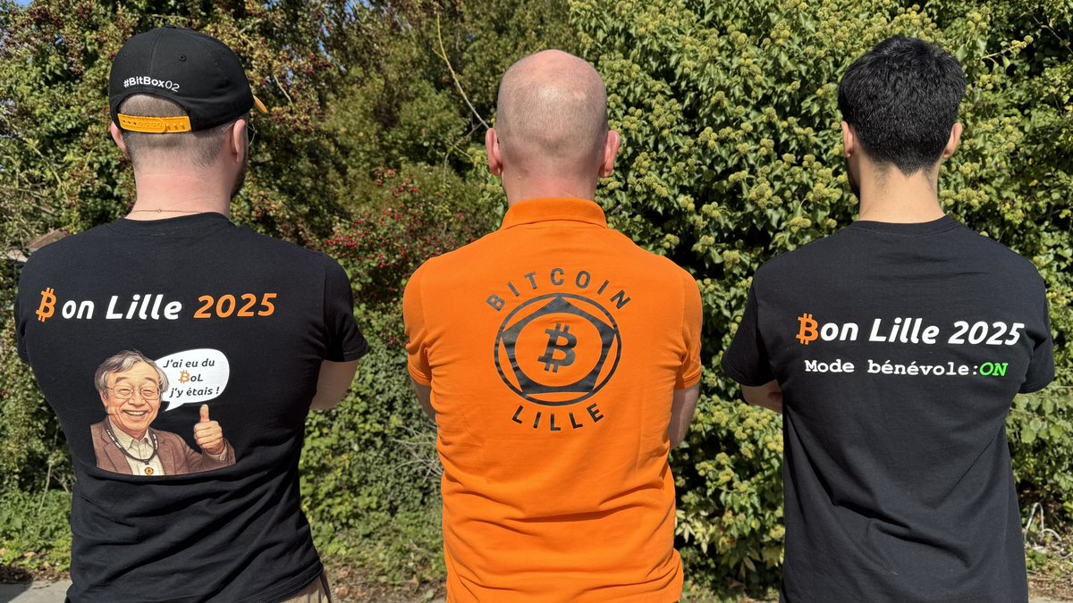 C'est déjà fini pour le #BOnLille 2025
Merci à l'association <a href="/BitcoinLille/">Bitcoin Lille</a>
Les 10 bénévoles et organisateurs, etc