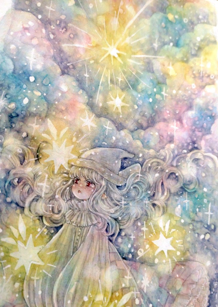 色鉛筆画「耳を傾ければSilent nightほら聴こえる」「秋めく」原画 猫 hq720.jpg?sqp=-