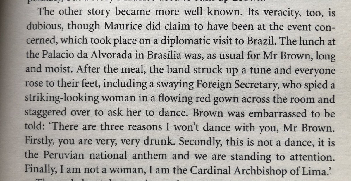 LissaKEvans's tweet image. Husband is reading a political biog which contains this fantastic anecdote about George Brown, the boozy Labour Deputy of Harold Wilson’s cabinet: