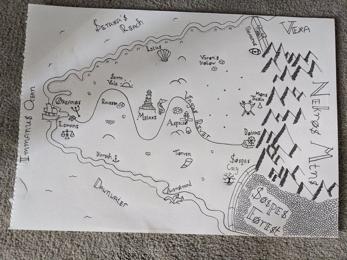 DanRiversBooks's tweet image. At last, the map of Aquilumen and Austumen is finished! 🗺️
Took longer than expected (new dad life will do that 😅), but seeing part of Songs of the Fallen drawn out feels incredible.
#FantasyMap #Worldbuilding #AmWritingFantasy