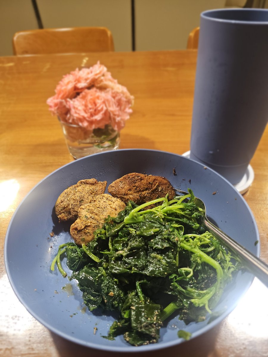 Dinner with rose from my garden