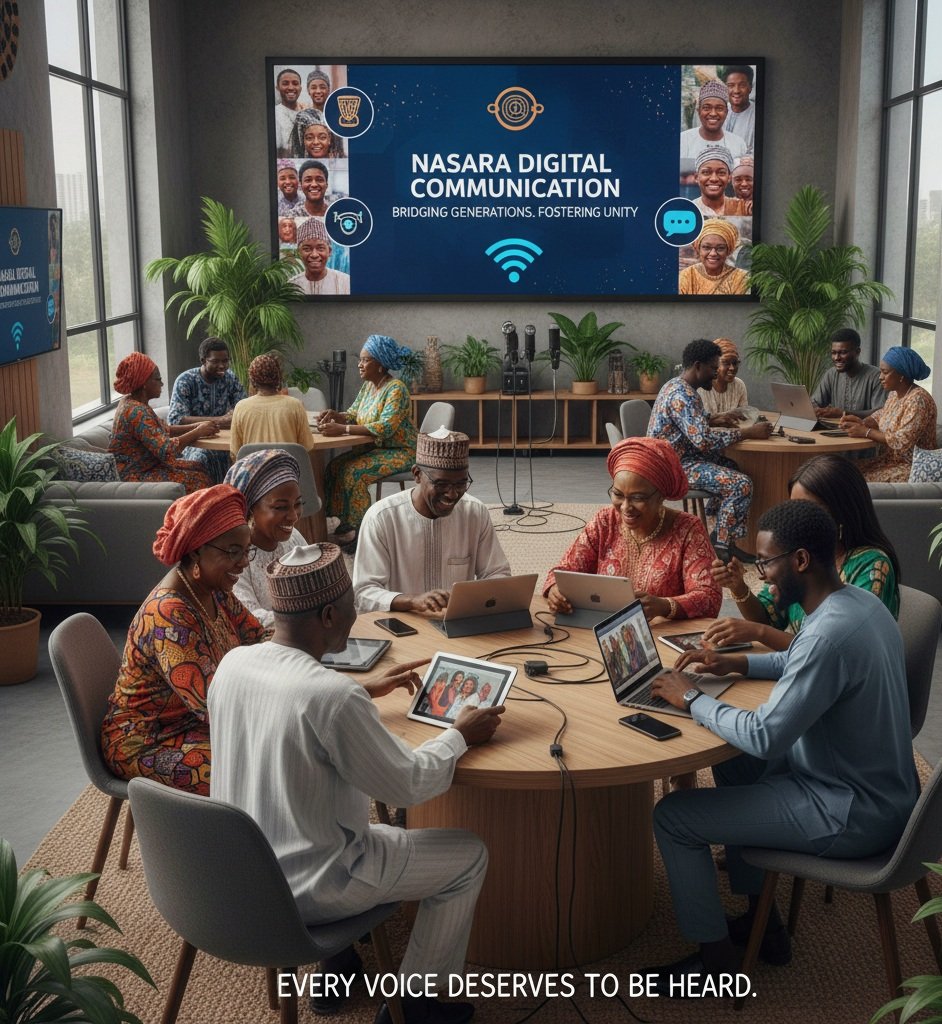 lynel0301's tweet image. With Nasara Digital Communication, we are creating a digital space that bridges generations and cultures, enabling Nigerians to share stories, educate themselves, and foster unity—because every voice deserves to be heard. 🎙️📚 #NasaraDigital #VoicesOfUnity #CommunityStrength…