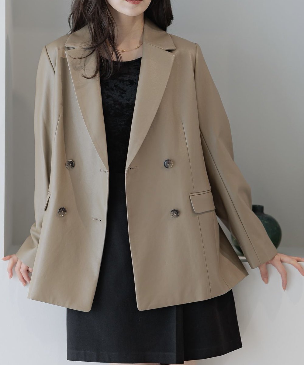 新品未使用！タグ付き！Andemiu アンデミュウ ツイードジャケット Andemiu（アンデミュウ）の「チェックテーラードジャケット