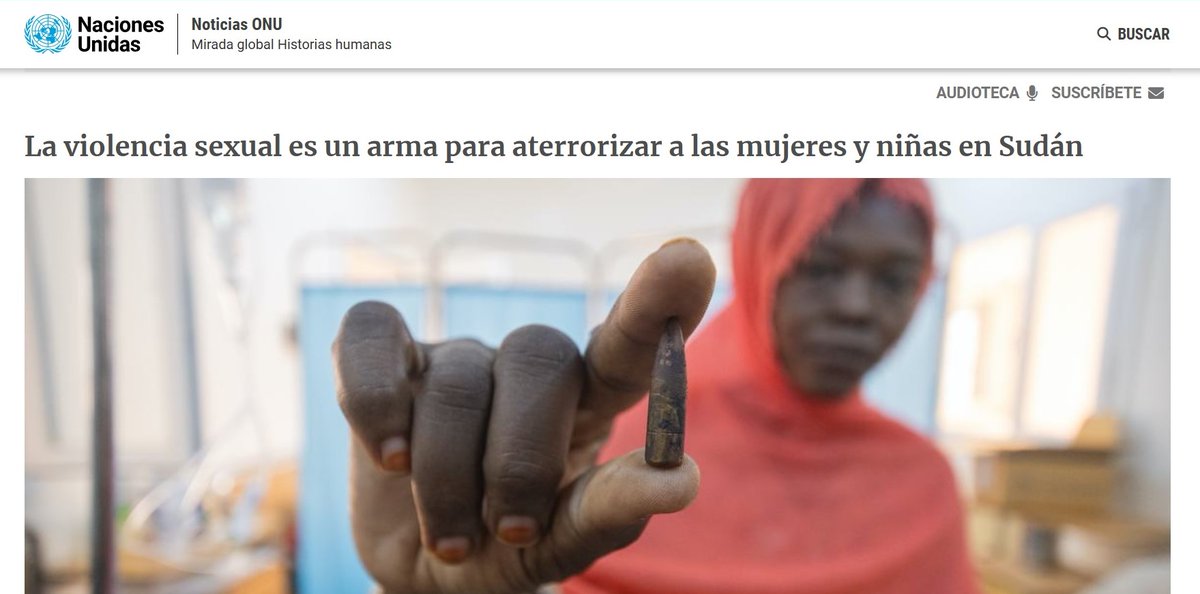 9/11  Sudán, la mayor catástrofe humanitaria de estos momentos debido a su guerra civil. Una vez más las mujeres se han convertido en armas baratas de guerra
<a href="/letra_escarlata/">Teresa Domínguez #RESISTERS ♀️</a> <a href="/NuriaCSopena/">Nuria Coronado</a> <a href="/mujeresbacanas/">Mujeres Bacanas</a> <a href="/efeminista_efe/">Efeminista</a> <a href="/forumpfeminista/">Fórum Política Feminista</a> <a href="/yemayarevista/">Yemayá Revista</a>