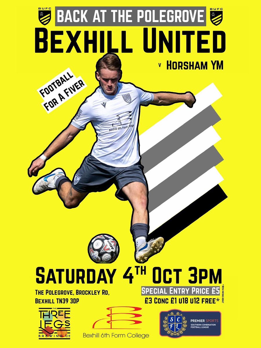 𝔽𝕠𝕠𝕥𝕓𝕒𝕝𝕝 𝕗𝕠𝕣 𝕒 𝔽𝕚𝕧𝕖𝕣!

Saturday 4th October, we host our first weekend fixture back at the Polegrove and we have cut the price of admission as a thank you to all our fans and to invite in new supporters to get a taste of football in the town!

The clubhouse and