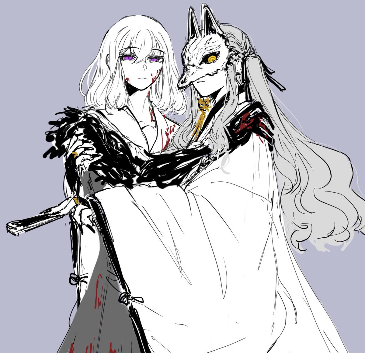 이 아이디어가 정말 마음에 들어서, 당신의 그림을 바탕으로 제가 빠르게 낙서를 그려봤어요. 괜찮으시길 바랍니다. (,,>﹏<,,) ♡