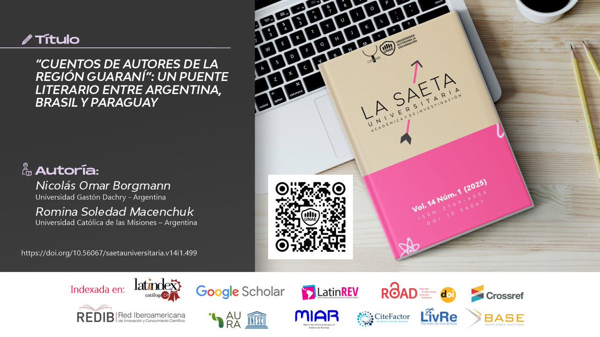 La colección democratizó el acceso a la literatura regional y valorizó a los escritores locales, promoviendo un diálogo intercultural, cruzando fronteras y uniendo a las comunidades de la Triple Frontera.
👉 Acceso al artículo: doi.org/10.56067/saeta…
<a href="/UNAE_Enc/">UNAE</a>