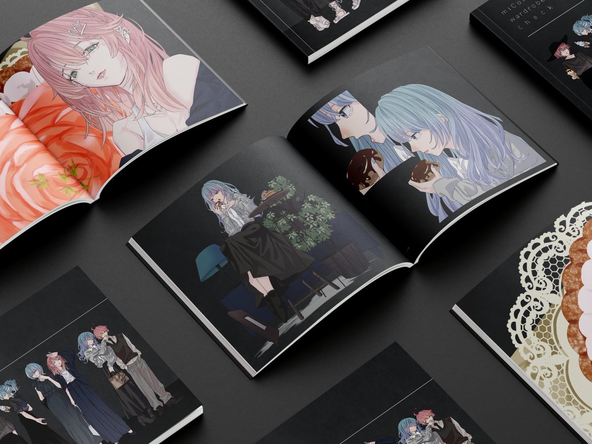 【告知】  
１週間後の10月5日（日）、 
東京都平和島にて開催の同人即売会 「#ホロクル10th」に参加します！   
・サークル名：　西の海へさらり
・配置：　C-3
・内容：　画集・アクスタ ほか

スイーツをテーマとした、ちょっぴり大人っぽい #miComet イラスト本です。
是非お立ち寄りください！