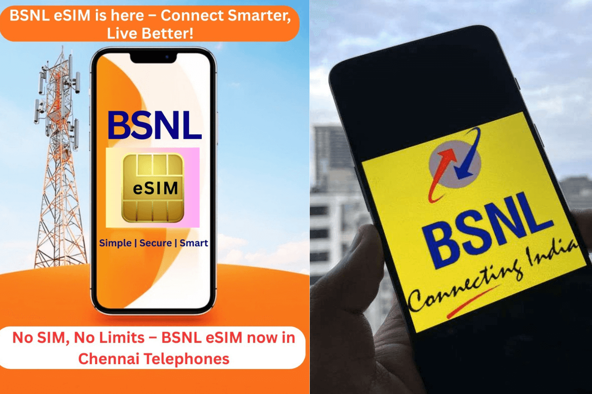 TelecomTalk's tweet photo. BSNL Chennai now gives you LTE roaming on StarHub + brand-new eSIM service.

No SIM swaps. No hassles. Just seamless connectivity. 

#BSNL #Roaming #eSIM #StarHub #BSNLEsim #Chennai