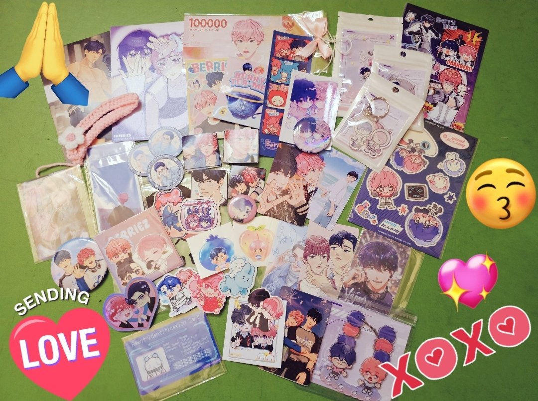 My berriez loots~ Thank you my fellow pllis 🙏🤍✨️ Sorry if I miss out on anyone. Y'all know who you are 🥹

Tagging: <a href="/chaerinbam/">Rin~ 🩷</a> <a href="/minsevng/">` fiyy 🍀</a> <a href="/yejunieverse/">ray</a> <a href="/sangminaw/">nao 🌟</a> <a href="/evenkikz/">mara 🍥</a> <a href="/gojodreee/">Odre 🖤🤍 CA i23-24</a> <a href="/ddukseu/">miya🌸 k/ia</a> <a href="/juuzu_wa/">jujuu</a> <a href="/platcebo/">𝐁. 1312.</a> <a href="/mewwleta/">Leta。🖤💜 TEAM PLAVE. 🍉</a> <a href="/nekotoiruka_/">Bambina 🖤 (anaknya BaeJun)</a> <a href="/dolpinks/">ian</a> <a href="/bamhaneul_02/">밤하늘 | isa☆°</a> <a href="/chocornpic/">Miyaa/mihyaa 🍓</a>