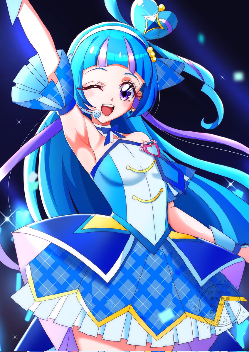 キュアウインク お目目パッチン、キュアウィンク💙 #一日一絵 #precure 1038日目