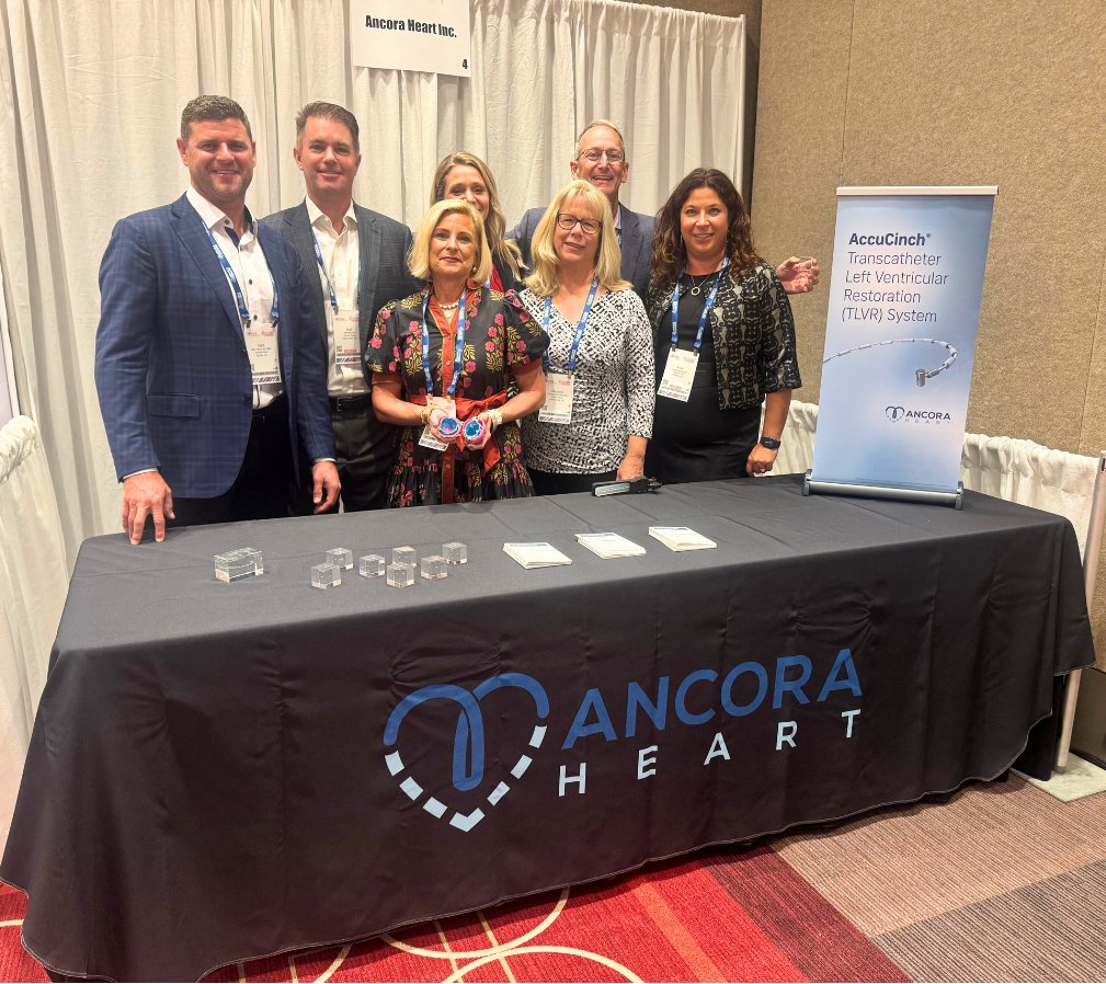 Ancora Heart (@ancoraheart) on Twitter photo Our team had a productive day at the HFSA Devices in Heart Failure Meeting yesterday! We had some insightful conversations at our exhibit and are energized to continue advancing our pivotal CORCINCH-HF #clinicaltrial for the #AccuCinch System for #heartfailure.
#HFSADevicesInHF Our team had a productive day at the HFSA Devices in Heart Failure Meeting yesterday! We had some insightful conversations at our exhibit and are energized to continue advancing our pivotal CORCINCH-HF #clinicaltrial for the #AccuCinch System for #heartfailure.
#HFSADevicesInHF